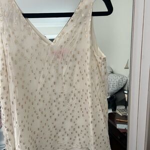 Lilly Pulitzer Cream Top with Gold Details